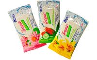 Салфетки влажные AURA, Tropic coctail, 15шт