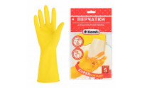 Перчатки, резиновые, Komfi, S, с хлопковым напылением